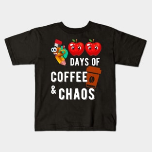100 days of coffee & chaos Kids T-Shirt